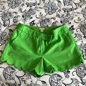 Green jcrew scallop shorts 4